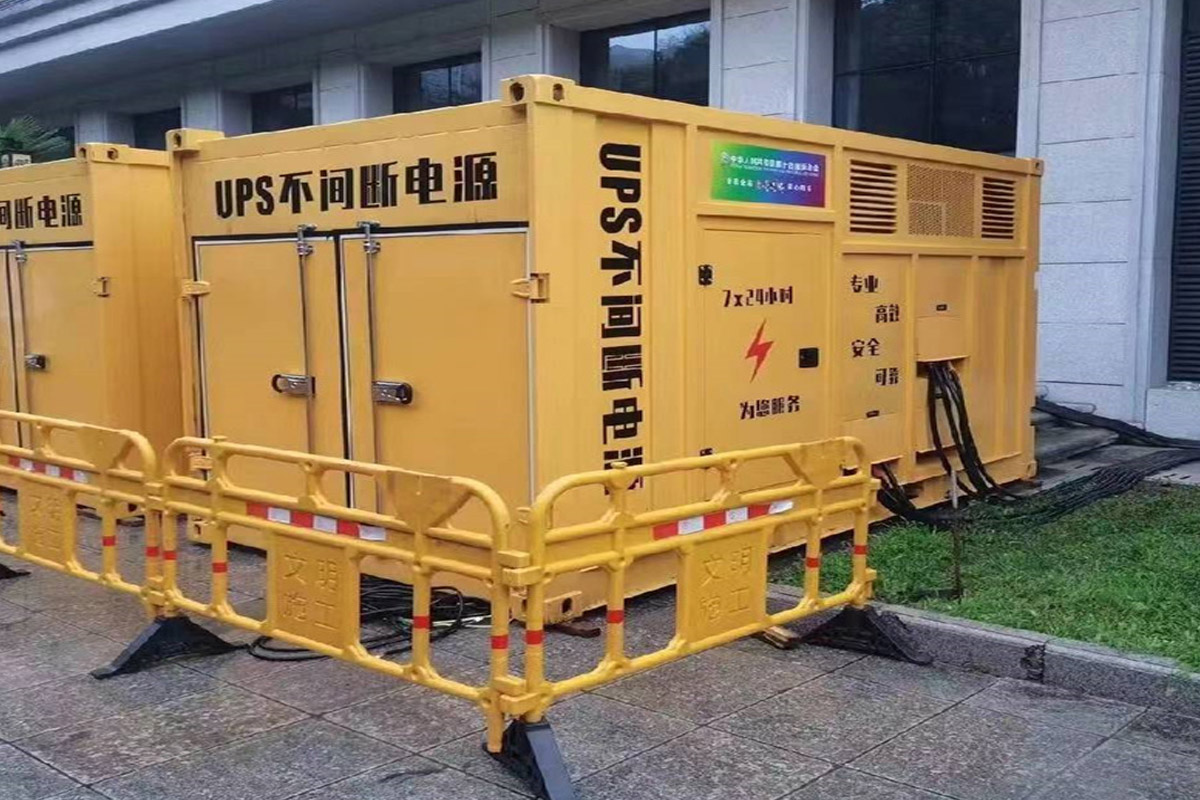 龙湾镇发电机租赁施工现场